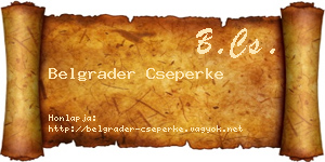 Belgrader Cseperke névjegykártya